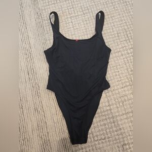 PINK Victoria's Secret Black One-Piece Swimsuit with Pink Accent